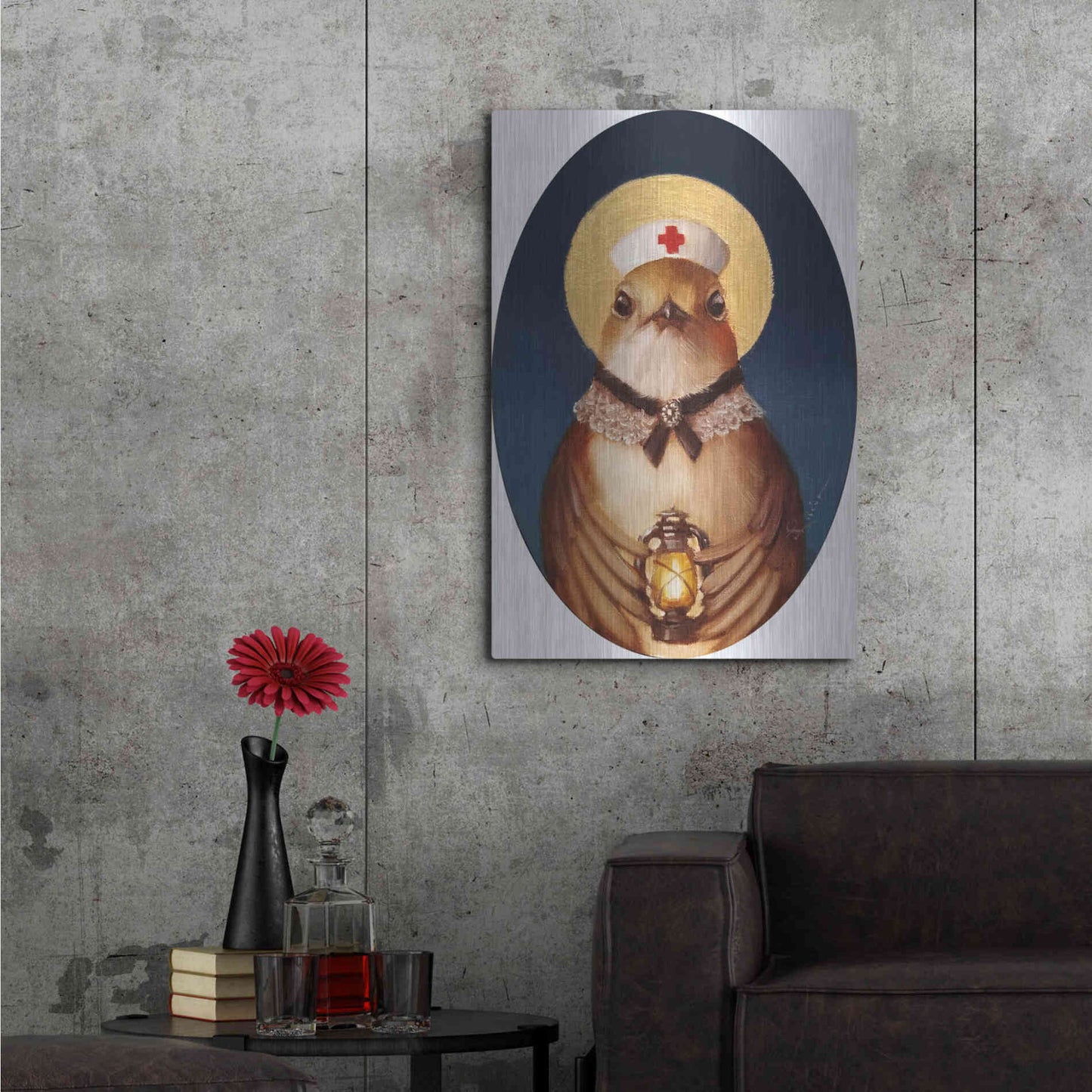 Luxe Metal Art 'Florence Nightingale' by Lucia Heffernan,24x36