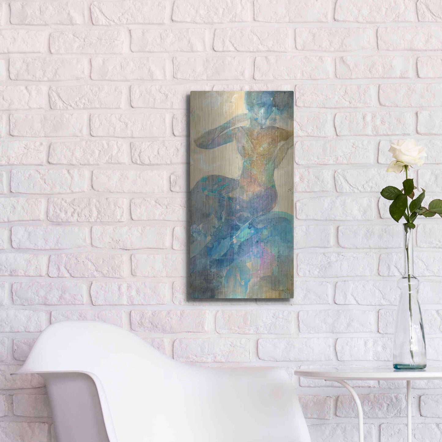 Luxe Metal Art 'Reflection I' by Albena Hristova, Metal Wall Art,12x24