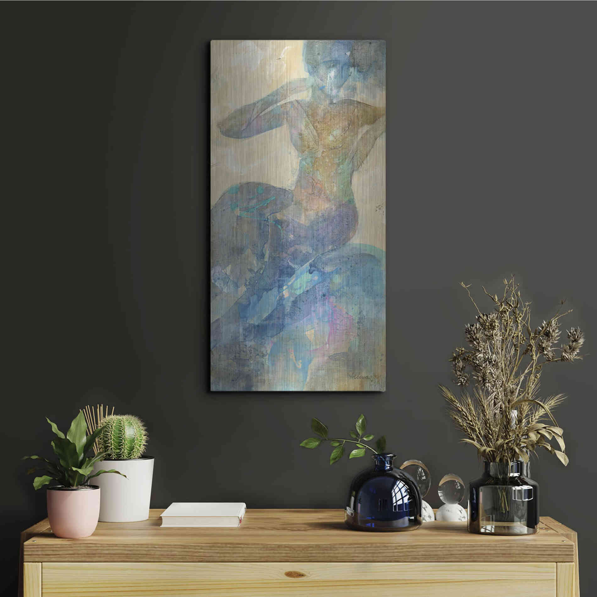 Luxe Metal Art 'Reflection I' by Albena Hristova, Metal Wall Art,12x24