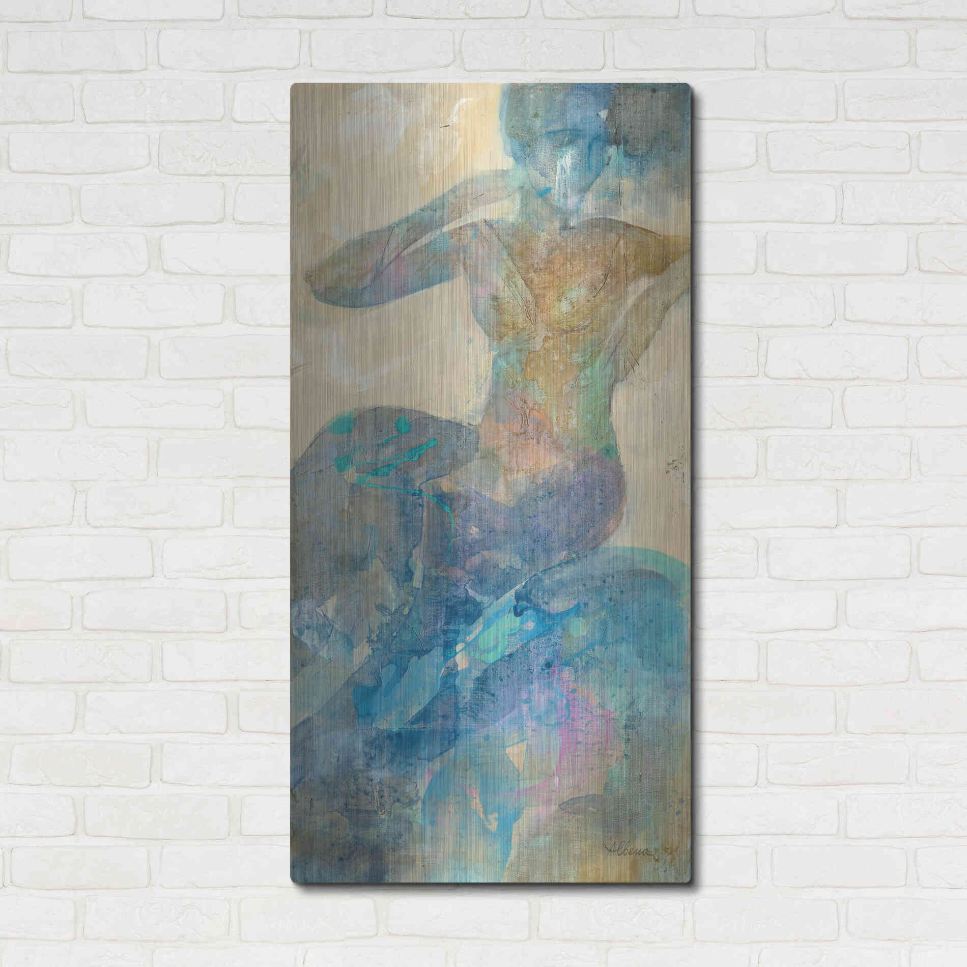 Luxe Metal Art 'Reflection I' by Albena Hristova, Metal Wall Art,24x48