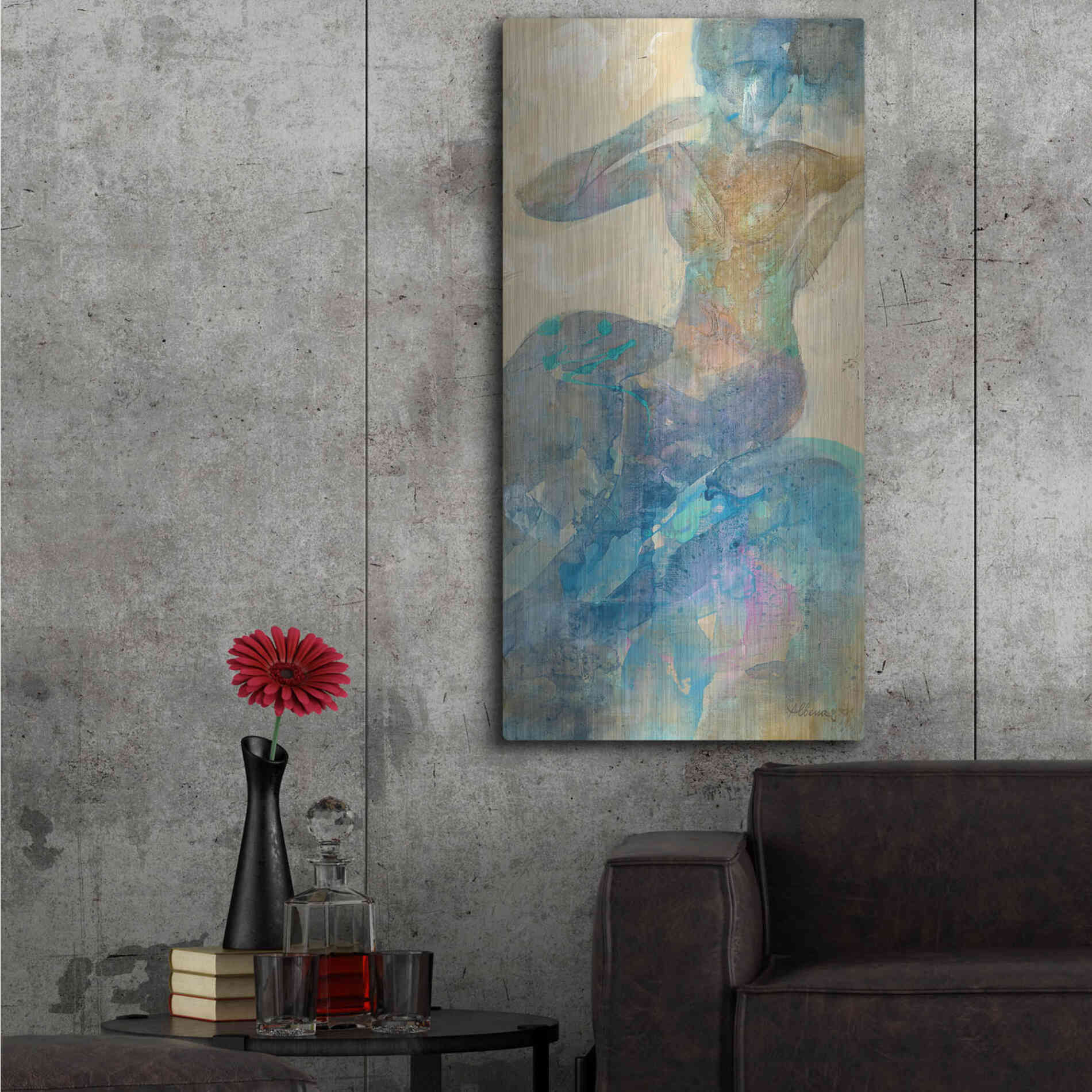 Luxe Metal Art 'Reflection I' by Albena Hristova, Metal Wall Art,24x48