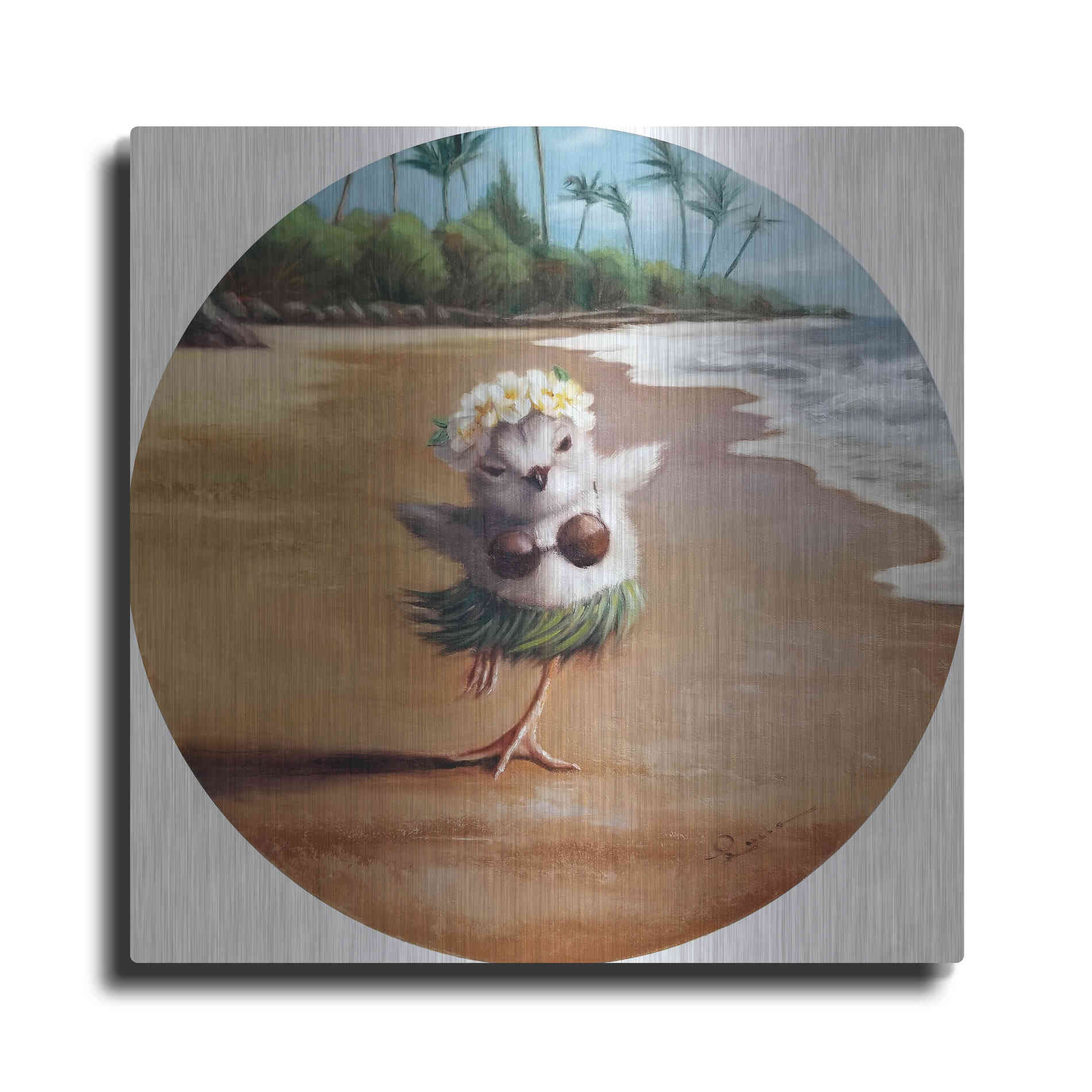 Luxe Metal Art 'Hula Chick' by Lucia Heffernan