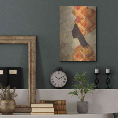 Luxe Metal Art 'African Beauty II' by Albena Hristova, Metal Wall Art,12x16