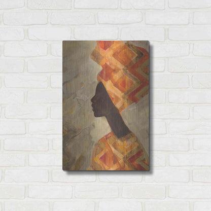 Luxe Metal Art 'African Beauty II' by Albena Hristova, Metal Wall Art,16x24