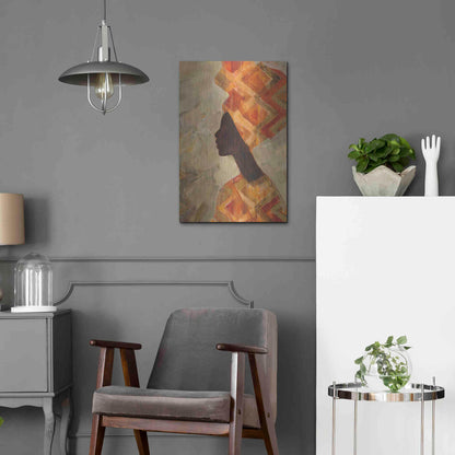 Luxe Metal Art 'African Beauty II' by Albena Hristova, Metal Wall Art,16x24