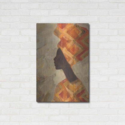 Luxe Metal Art 'African Beauty II' by Albena Hristova, Metal Wall Art,24x36