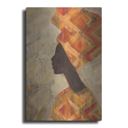 Luxe Metal Art 'African Beauty II' by Albena Hristova, Metal Wall Art