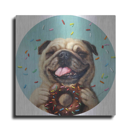 Luxe Metal Art 'Pugalicious No. 2' by Lucia Heffernan