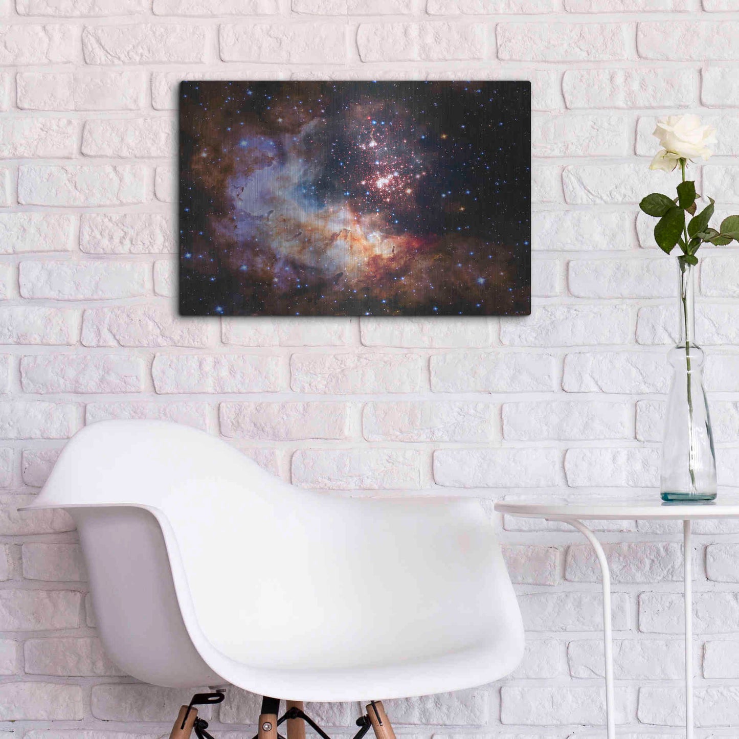 Luxe Metal Art 'Celestial Fireworks' Hubble Space Telescope, Metal Wall Art,24x16