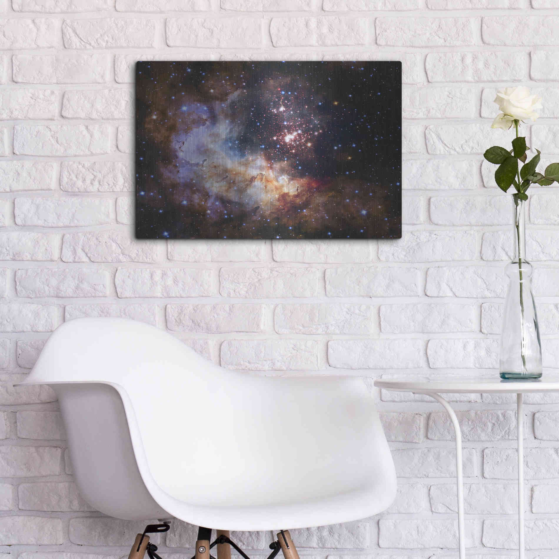 Luxe Metal Art 'Celestial Fireworks' Hubble Space Telescope, Metal Wall Art,24x16