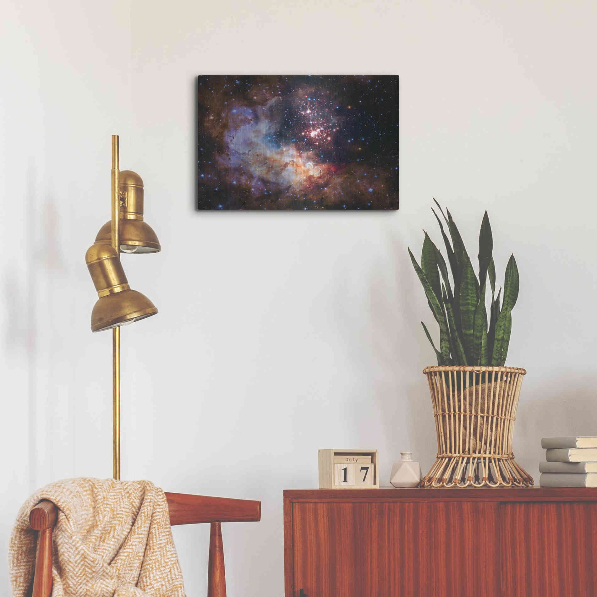 Luxe Metal Art 'Celestial Fireworks' Hubble Space Telescope, Metal Wall Art,24x16