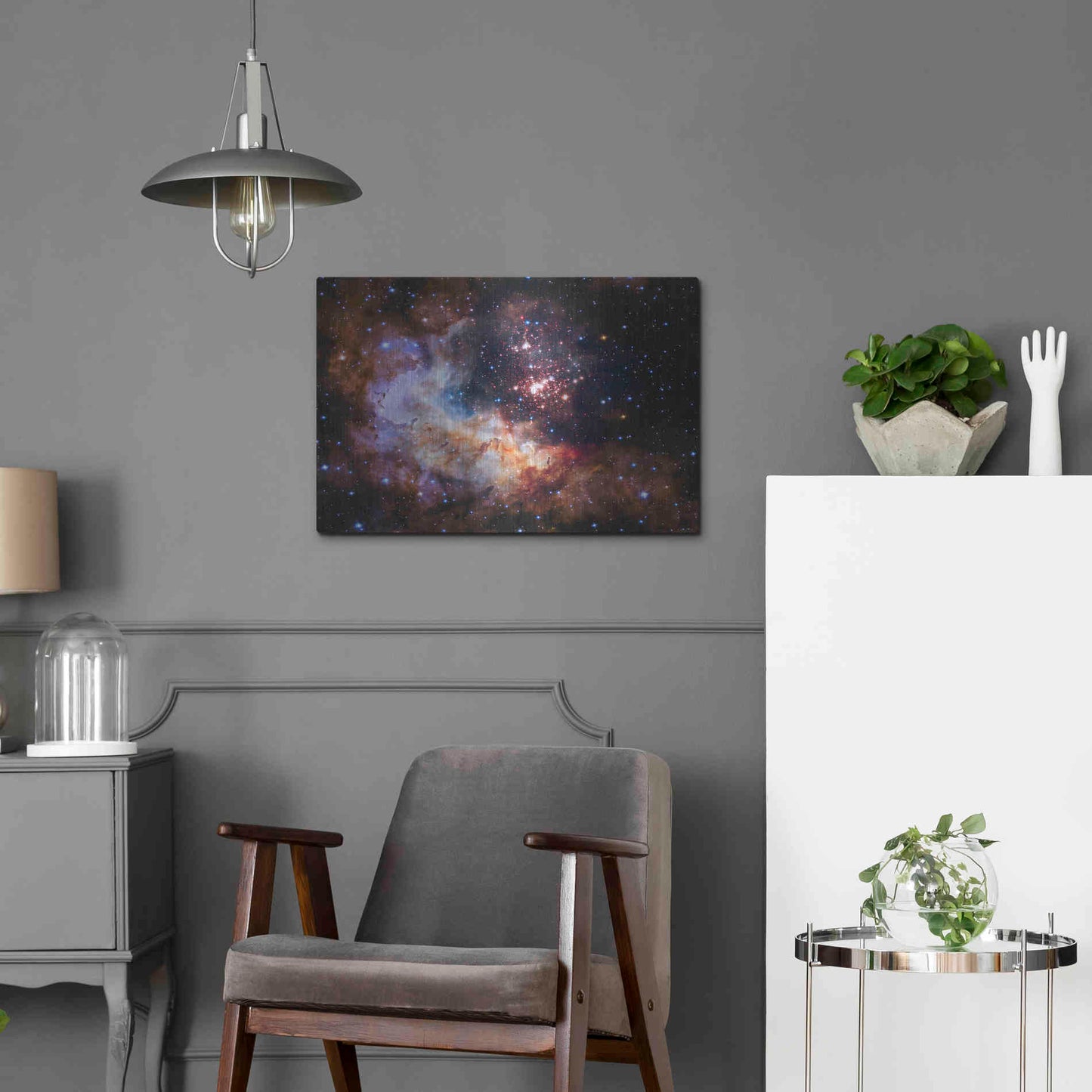Luxe Metal Art 'Celestial Fireworks' Hubble Space Telescope, Metal Wall Art,24x16