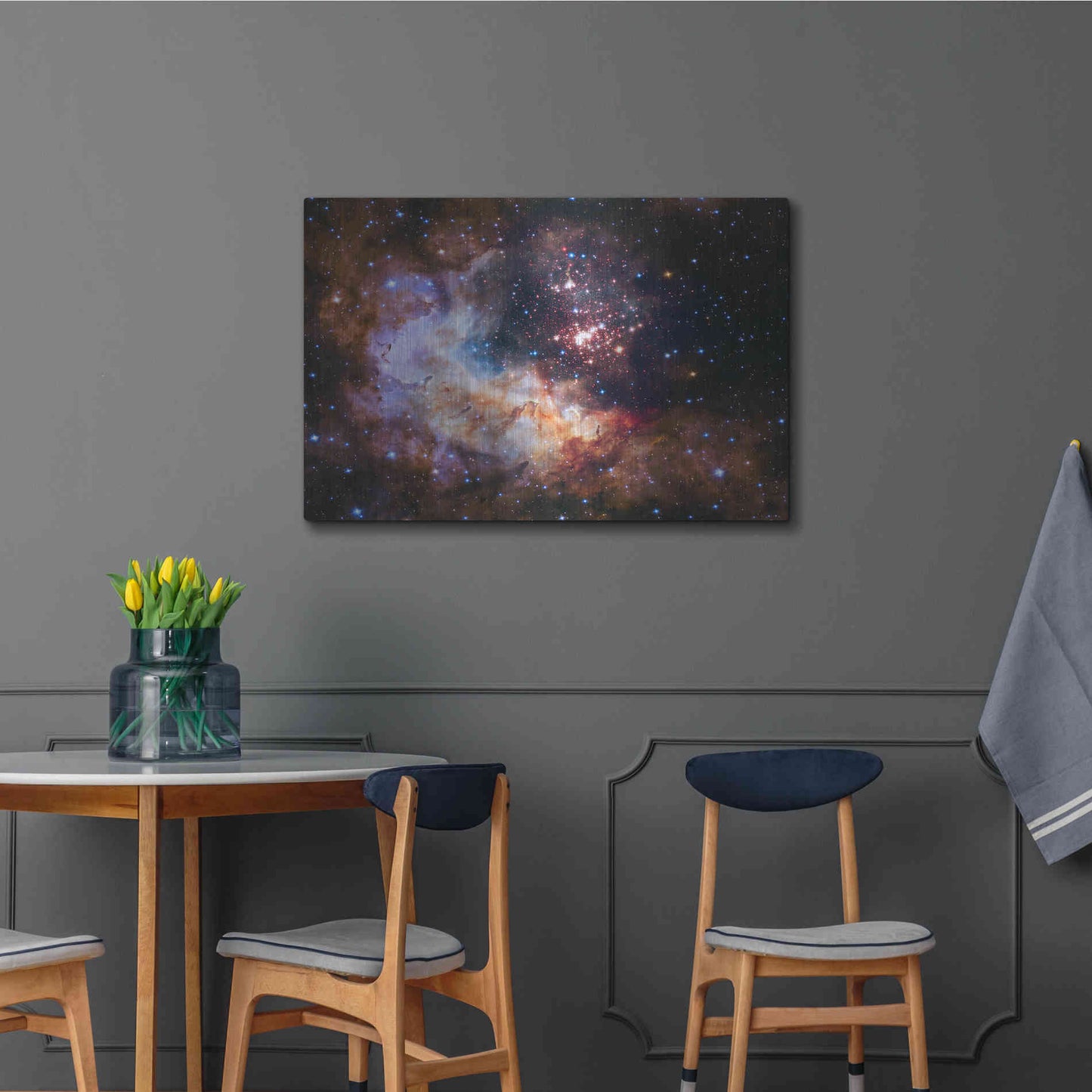 Luxe Metal Art 'Celestial Fireworks' Hubble Space Telescope, Metal Wall Art,36x24