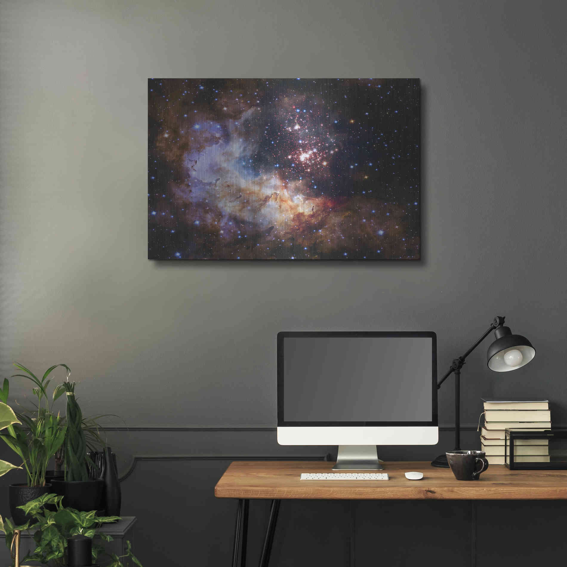 Luxe Metal Art 'Celestial Fireworks' Hubble Space Telescope, Metal Wall Art,36x24