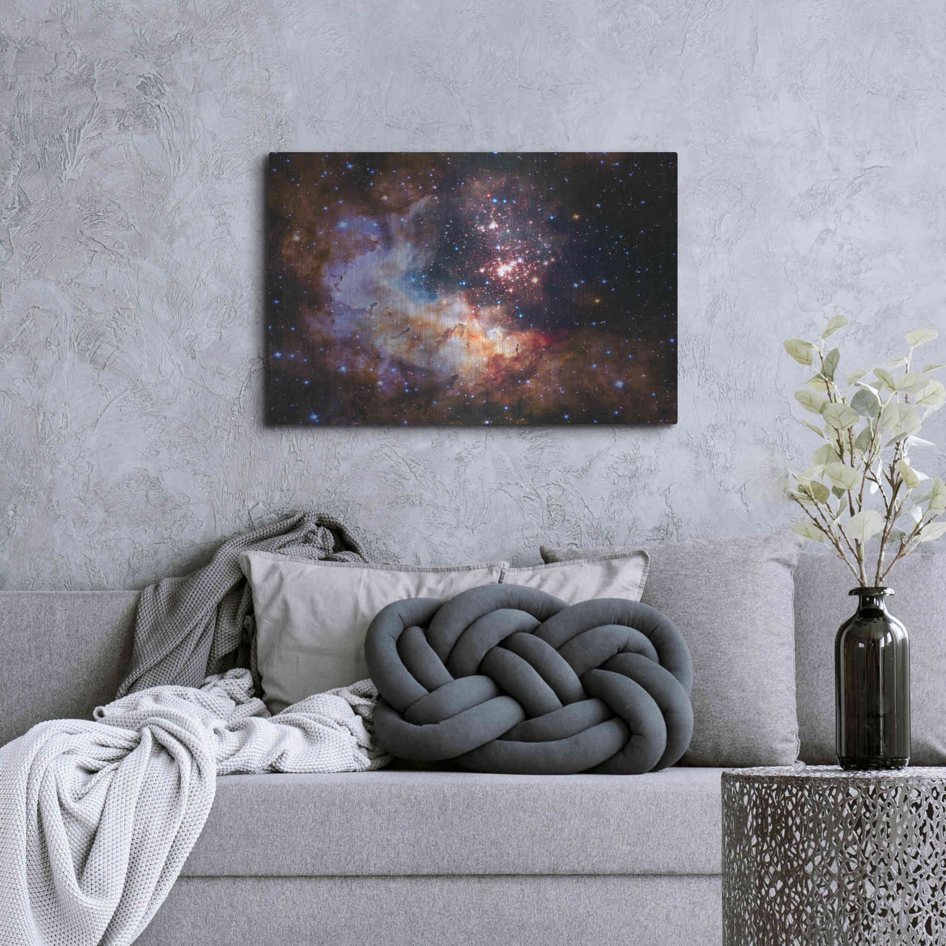 Luxe Metal Art 'Celestial Fireworks' Hubble Space Telescope, Metal Wall Art,36x24