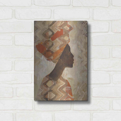 Luxe Metal Art 'African Beauty I' by Albena Hristova, Metal Wall Art,12x16