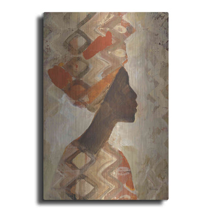Luxe Metal Art 'African Beauty I' by Albena Hristova, Metal Wall Art