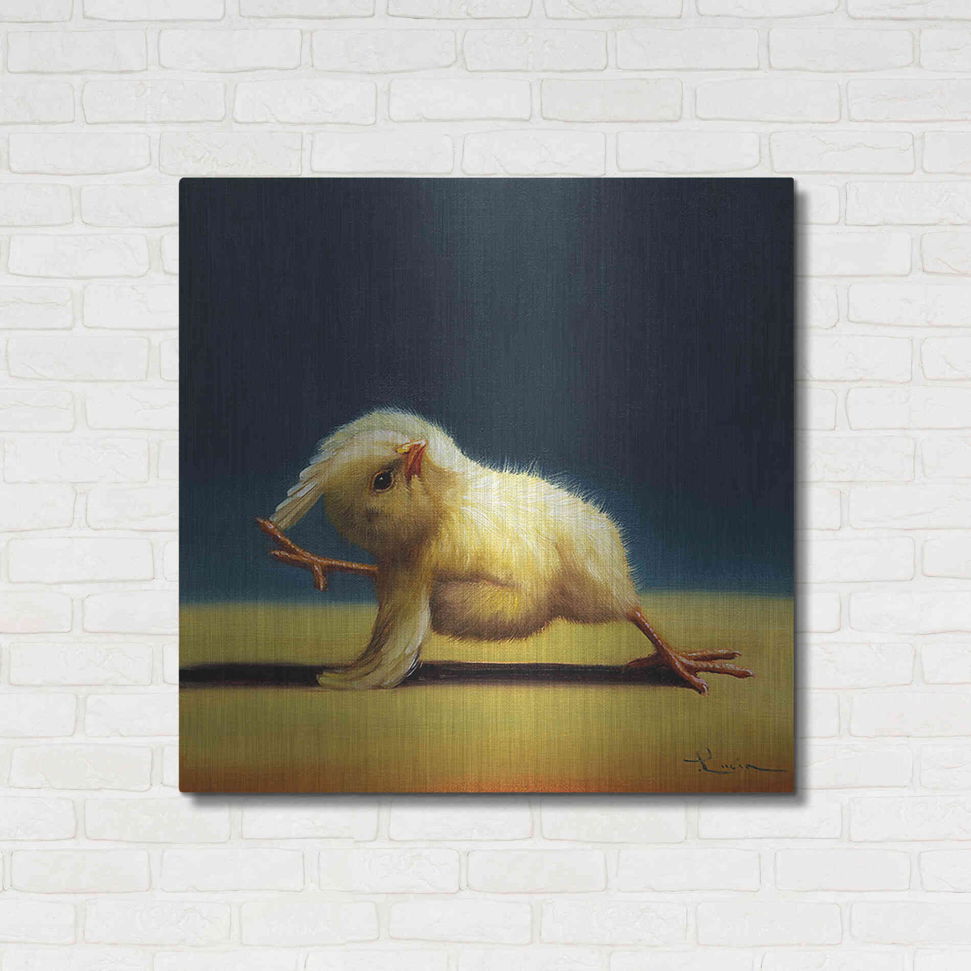 Luxe Metal Art 'Yoga Chick Bind' by Lucia Heffernan,36x36