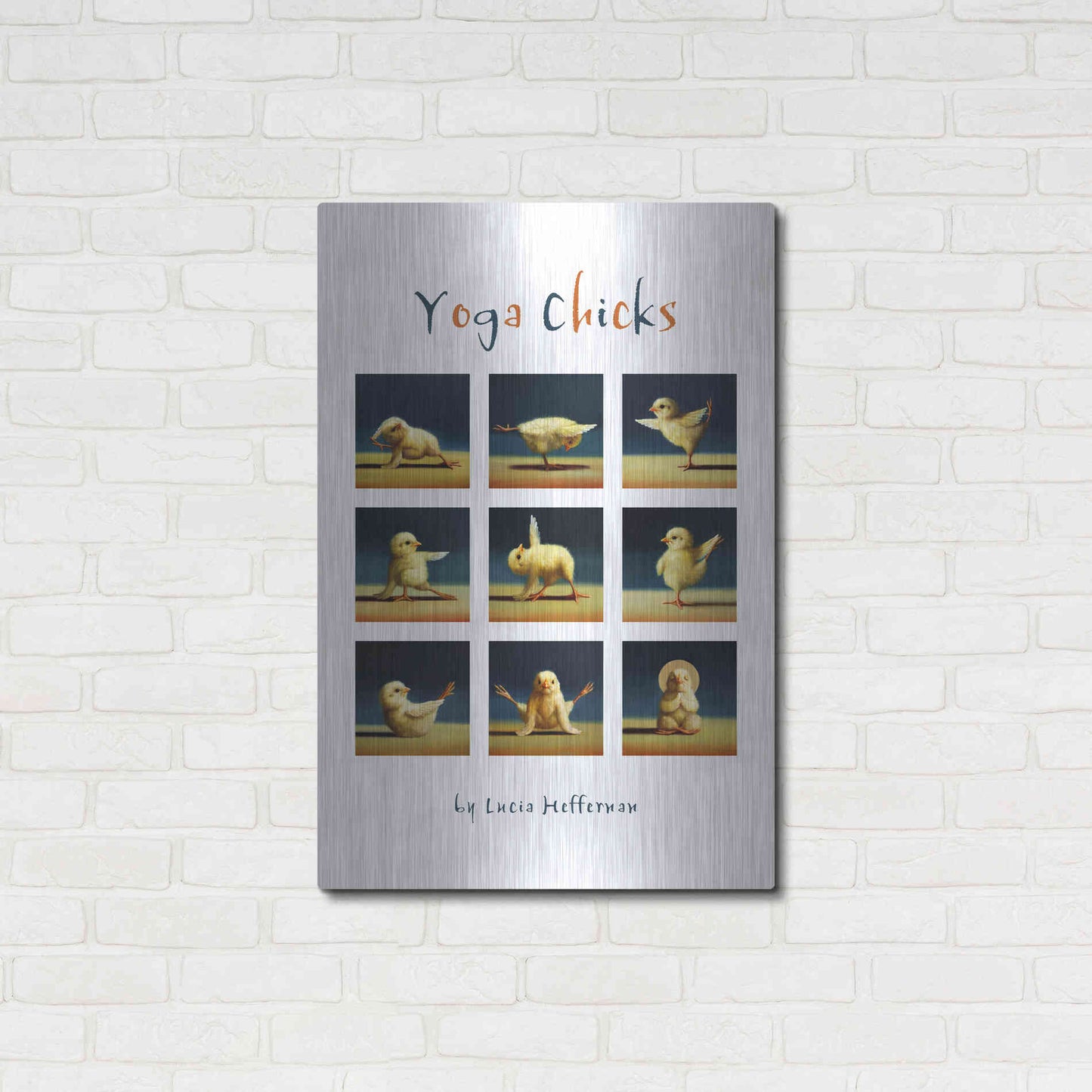 Luxe Metal Art 'Yoga Chicks Collage' by Lucia Heffernan,24x36