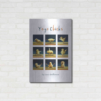 Luxe Metal Art 'Yoga Chicks Collage' by Lucia Heffernan,24x36