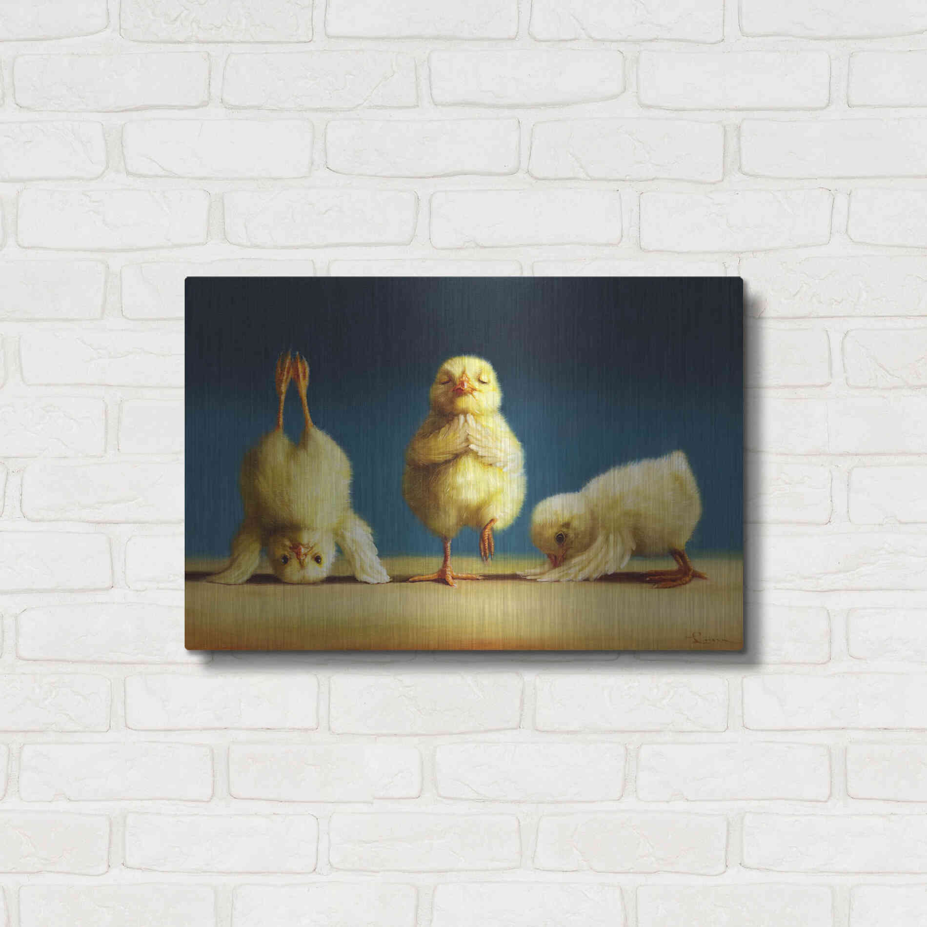 Luxe Metal Art 'Yoga Chicks' by Lucia Heffernan,24x16