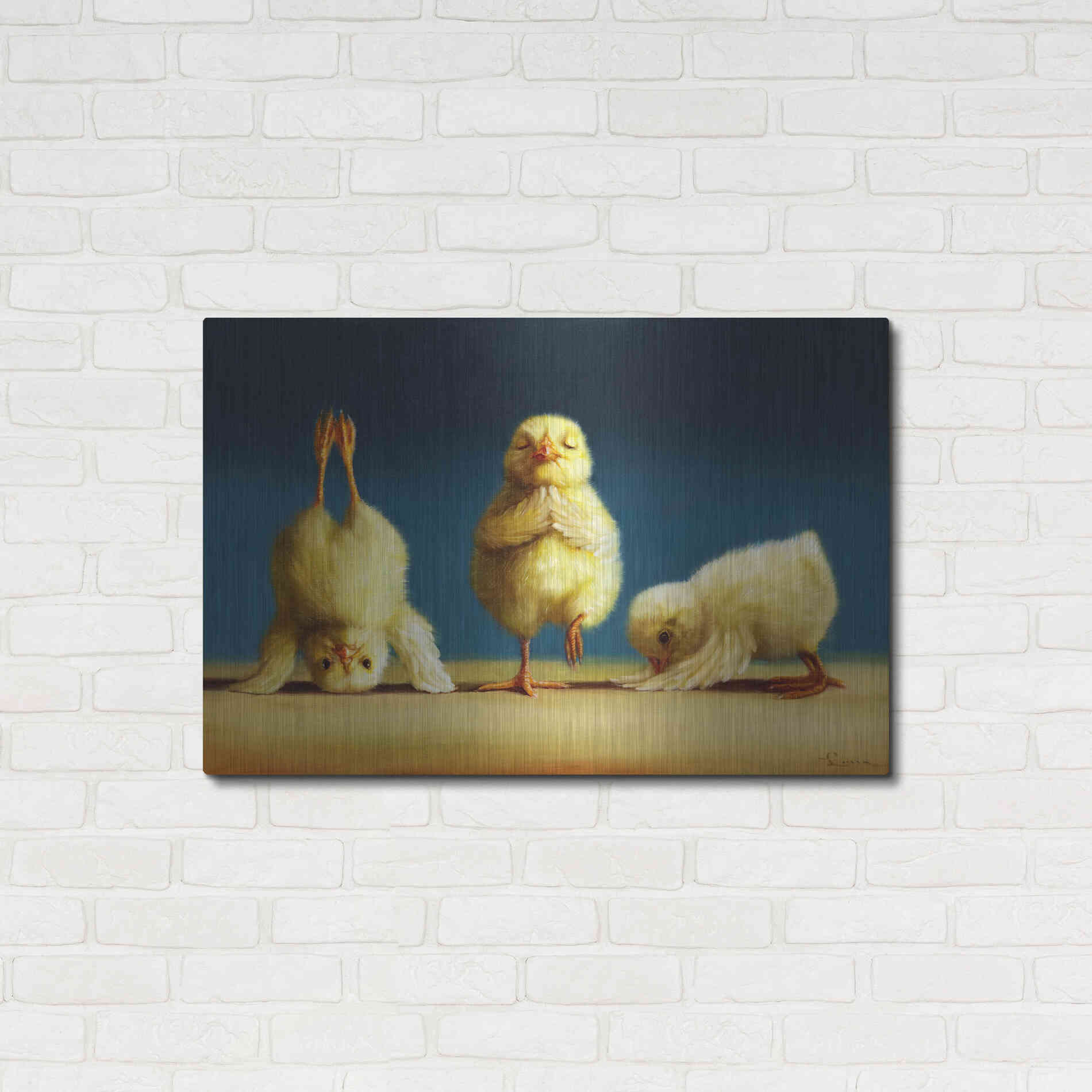 Luxe Metal Art 'Yoga Chicks' by Lucia Heffernan,36x24