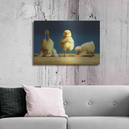 Luxe Metal Art 'Yoga Chicks' by Lucia Heffernan,36x24