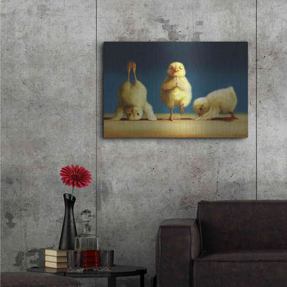 Luxe Metal Art 'Yoga Chicks' by Lucia Heffernan,36x24