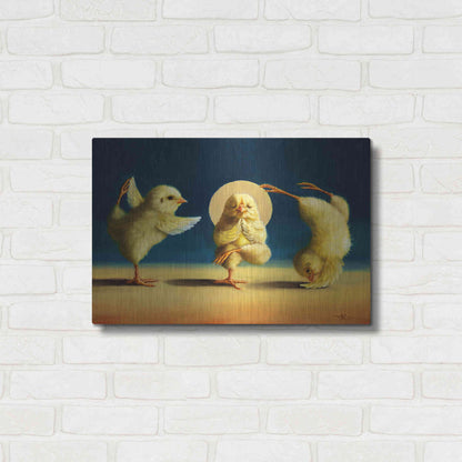 Luxe Metal Art 'Yoga Chicks Three' by Lucia Heffernan,24x16