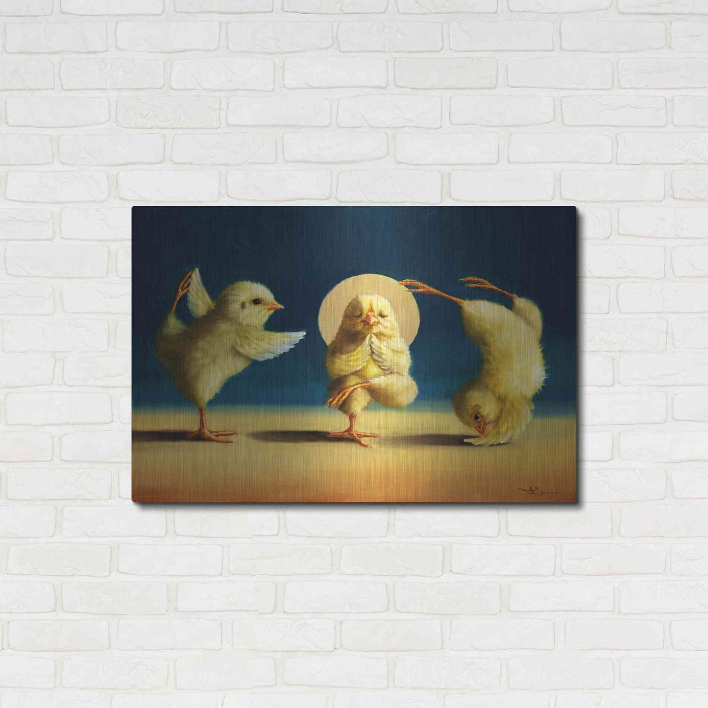 Luxe Metal Art 'Yoga Chicks Three' by Lucia Heffernan,36x24