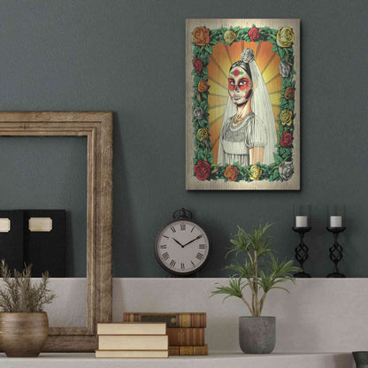 Luxe Metal Art 'Muerta Bride' by Nicholas Ivins,12x16