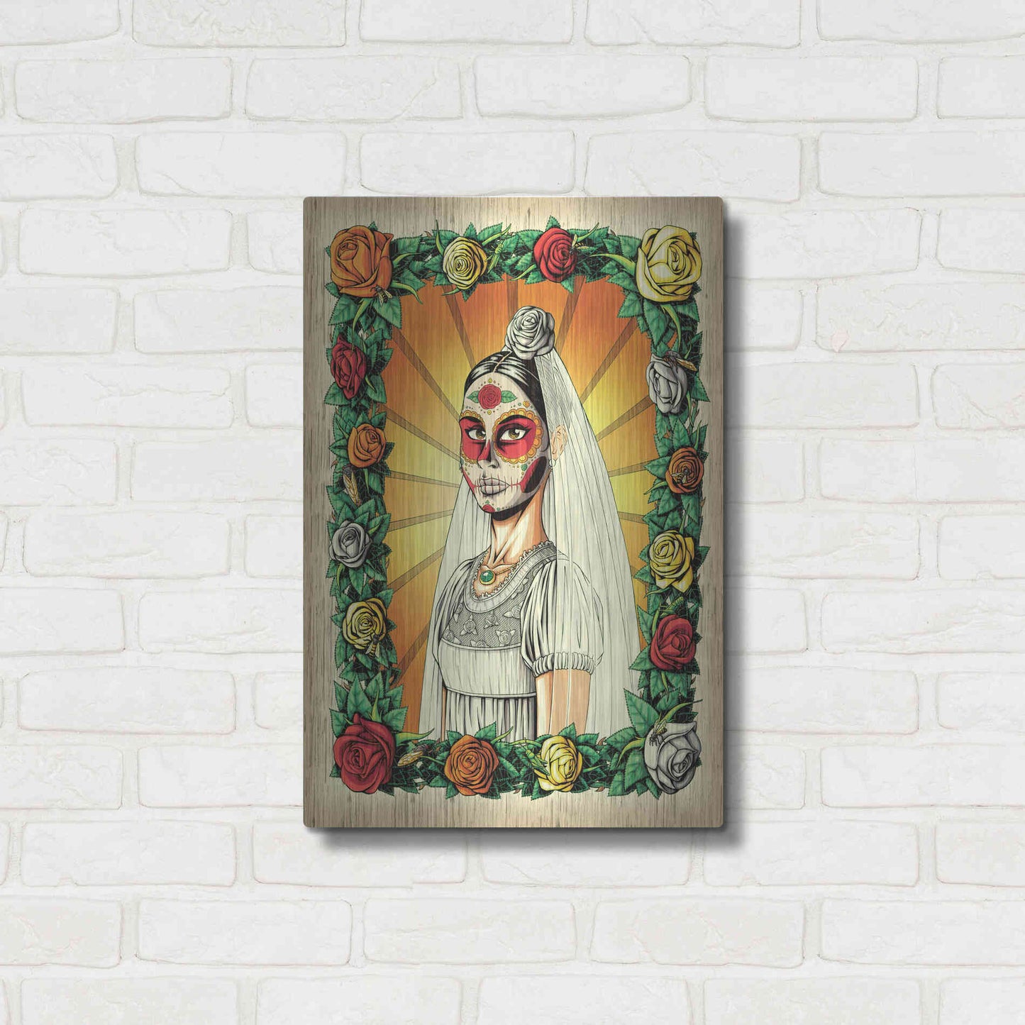 Luxe Metal Art 'Muerta Bride' by Nicholas Ivins,16x24