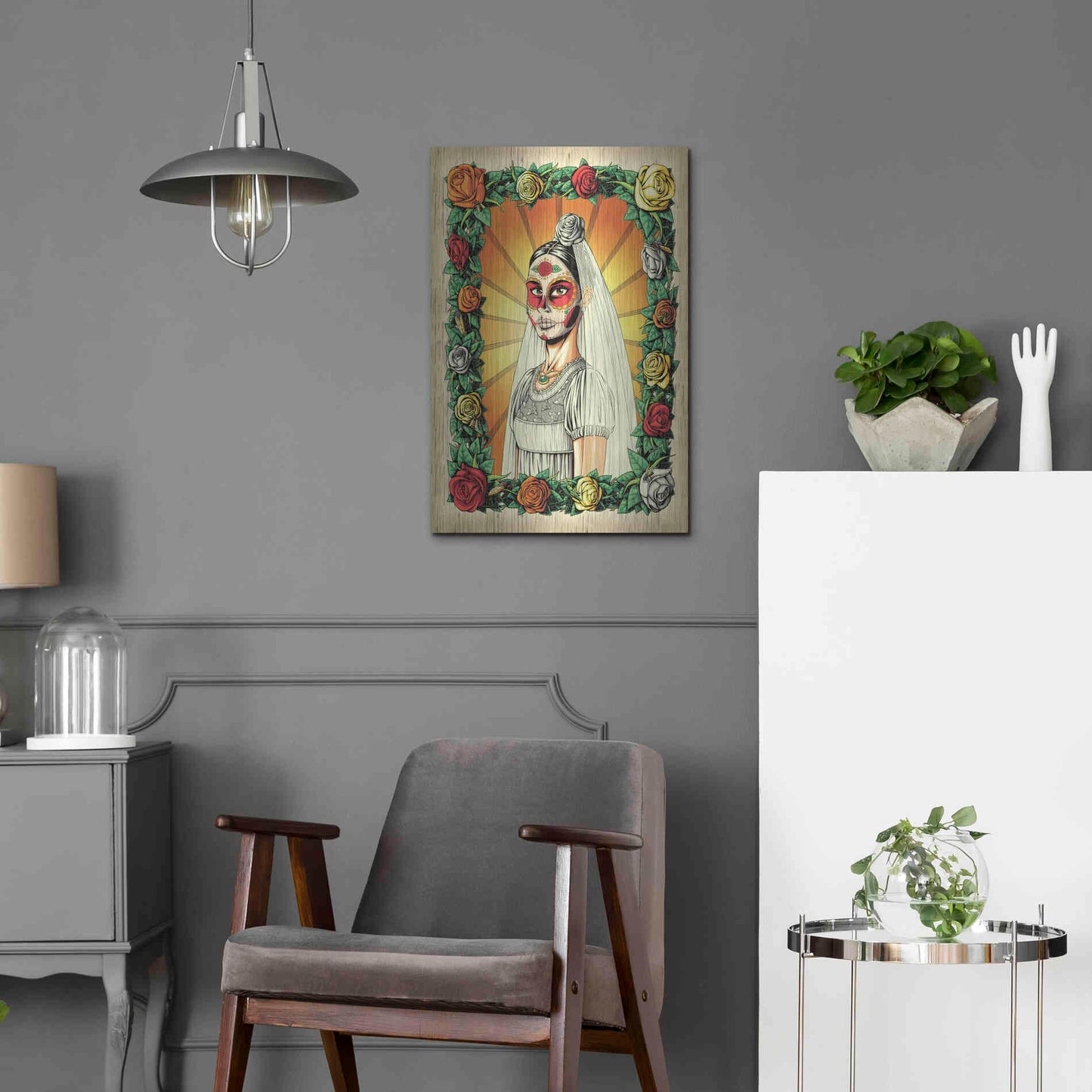 Luxe Metal Art 'Muerta Bride' by Nicholas Ivins,16x24