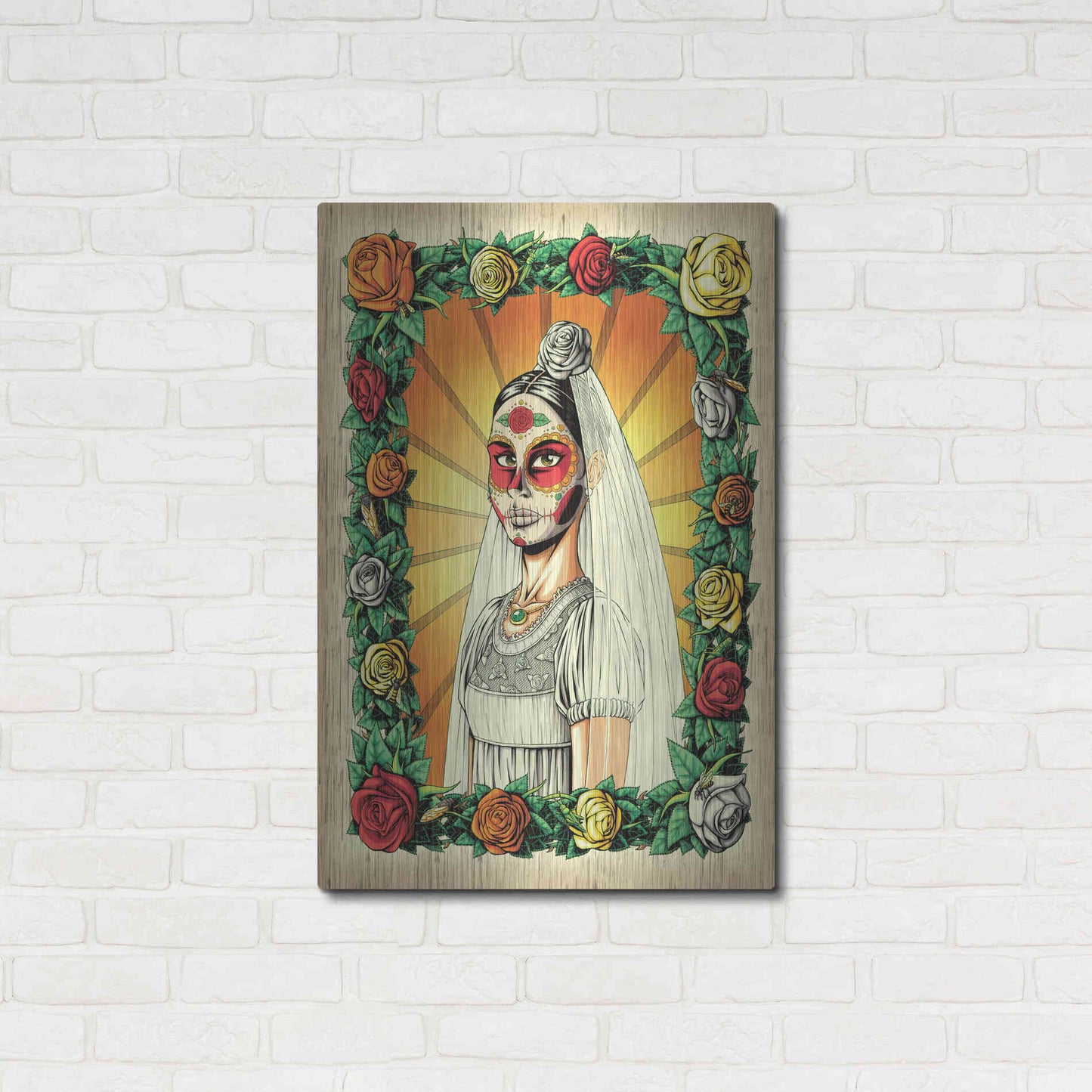 Luxe Metal Art 'Muerta Bride' by Nicholas Ivins,24x36