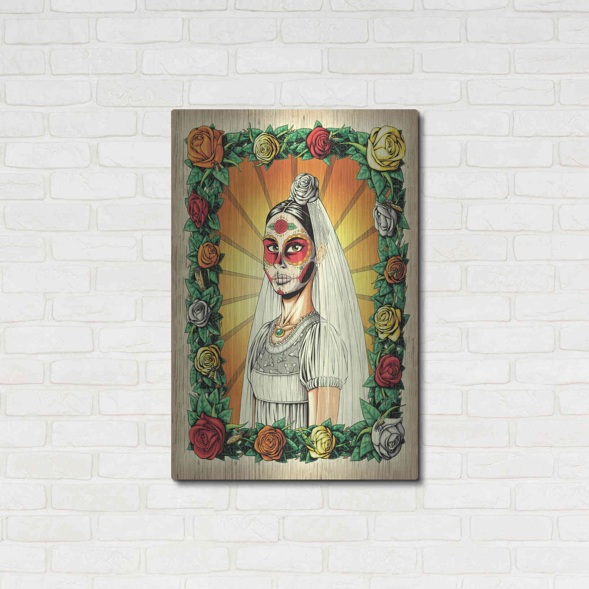 Luxe Metal Art 'Muerta Bride' by Nicholas Ivins,24x36