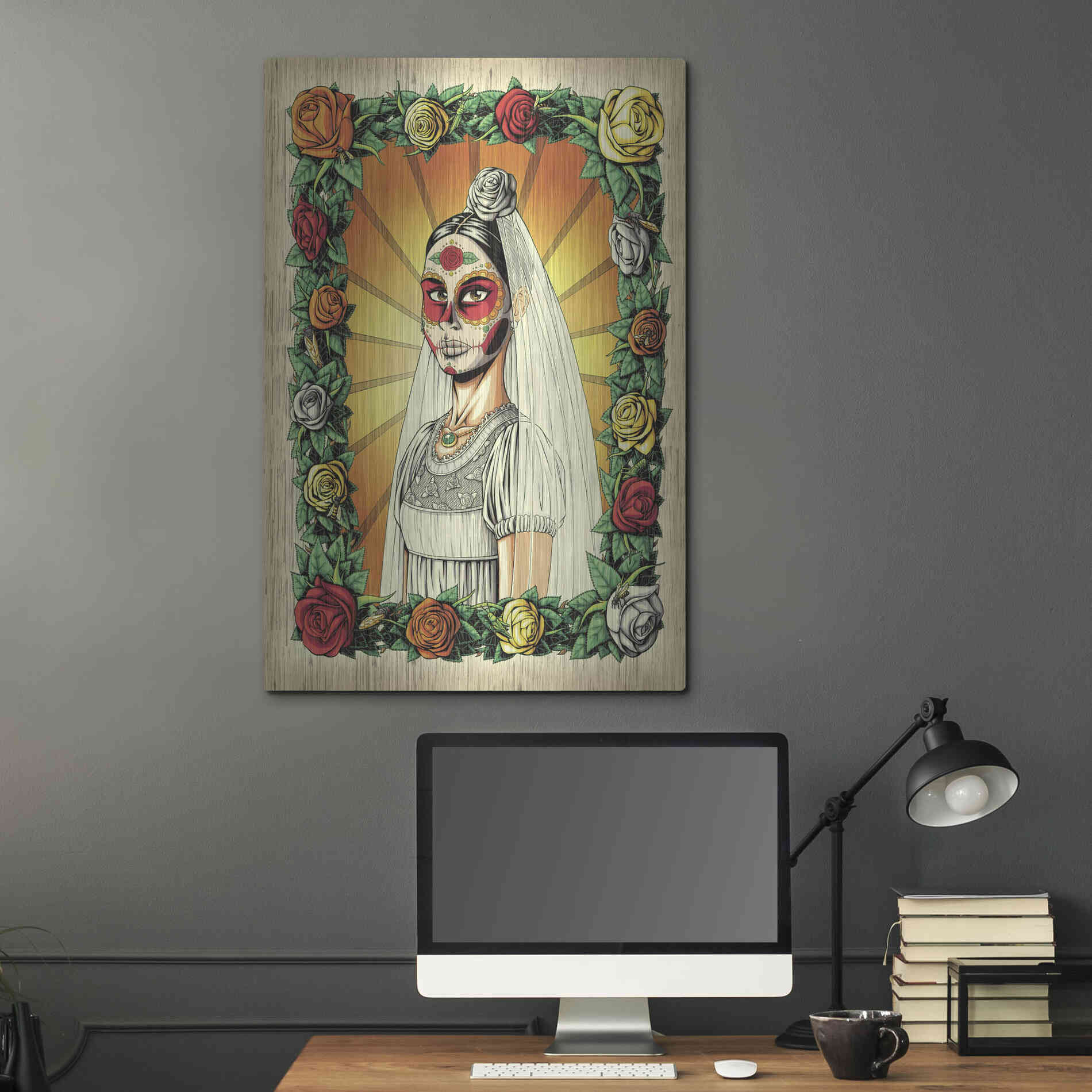 Luxe Metal Art 'Muerta Bride' by Nicholas Ivins,24x36