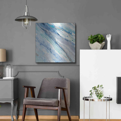 Luxe Metal Art 'Silver Spring II' by Albena Hristova, Metal Wall Art,24x24