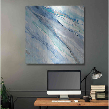 Luxe Metal Art 'Silver Spring II' by Albena Hristova, Metal Wall Art,36x36