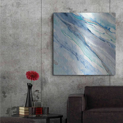 Luxe Metal Art 'Silver Spring II' by Albena Hristova, Metal Wall Art,36x36