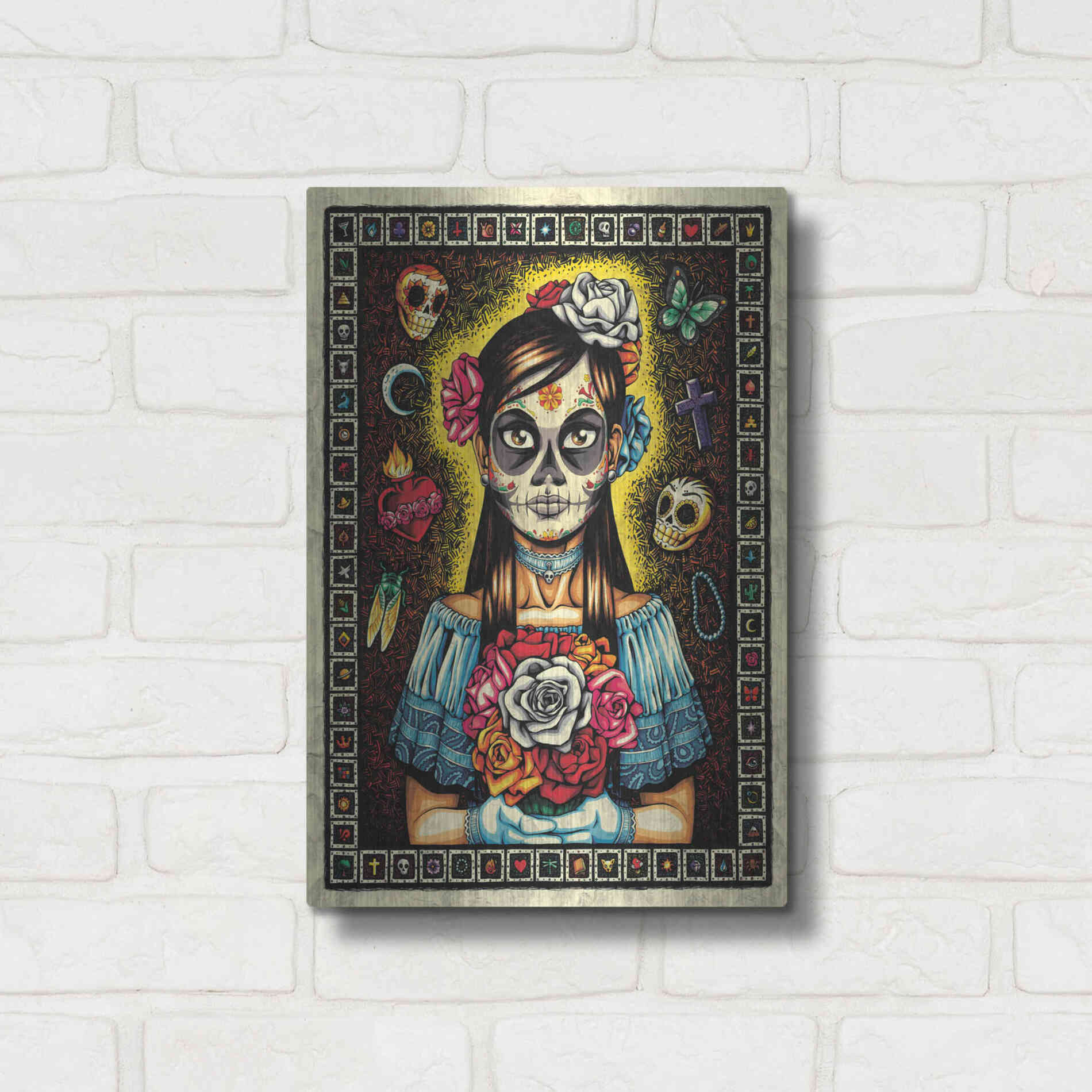 Luxe Metal Art 'Muerta' by Nicholas Ivins,12x16