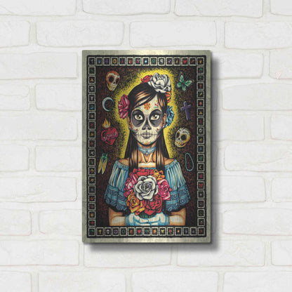 Luxe Metal Art 'Muerta' by Nicholas Ivins,12x16