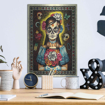 Luxe Metal Art 'Muerta' by Nicholas Ivins,12x16