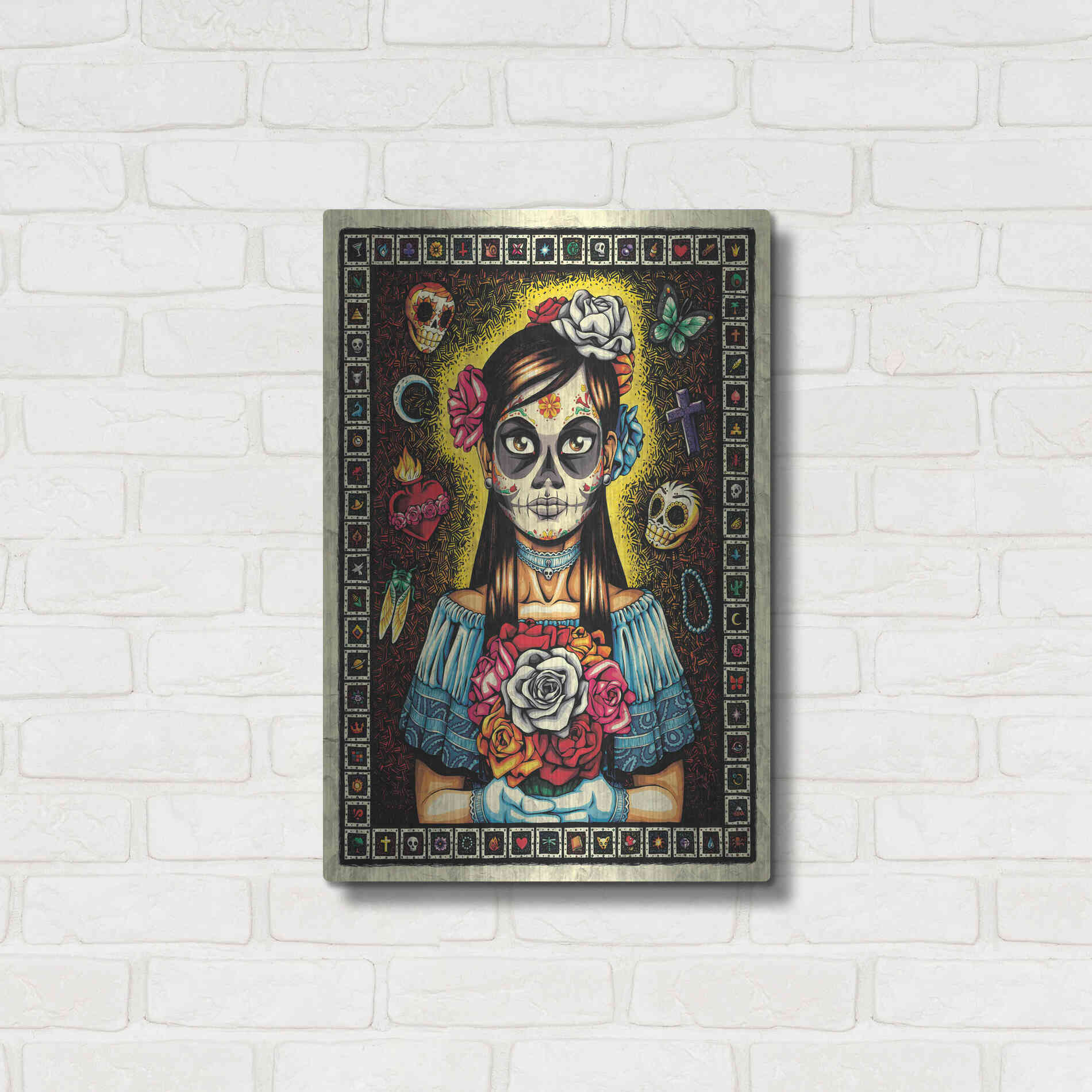 Luxe Metal Art 'Muerta' by Nicholas Ivins,16x24