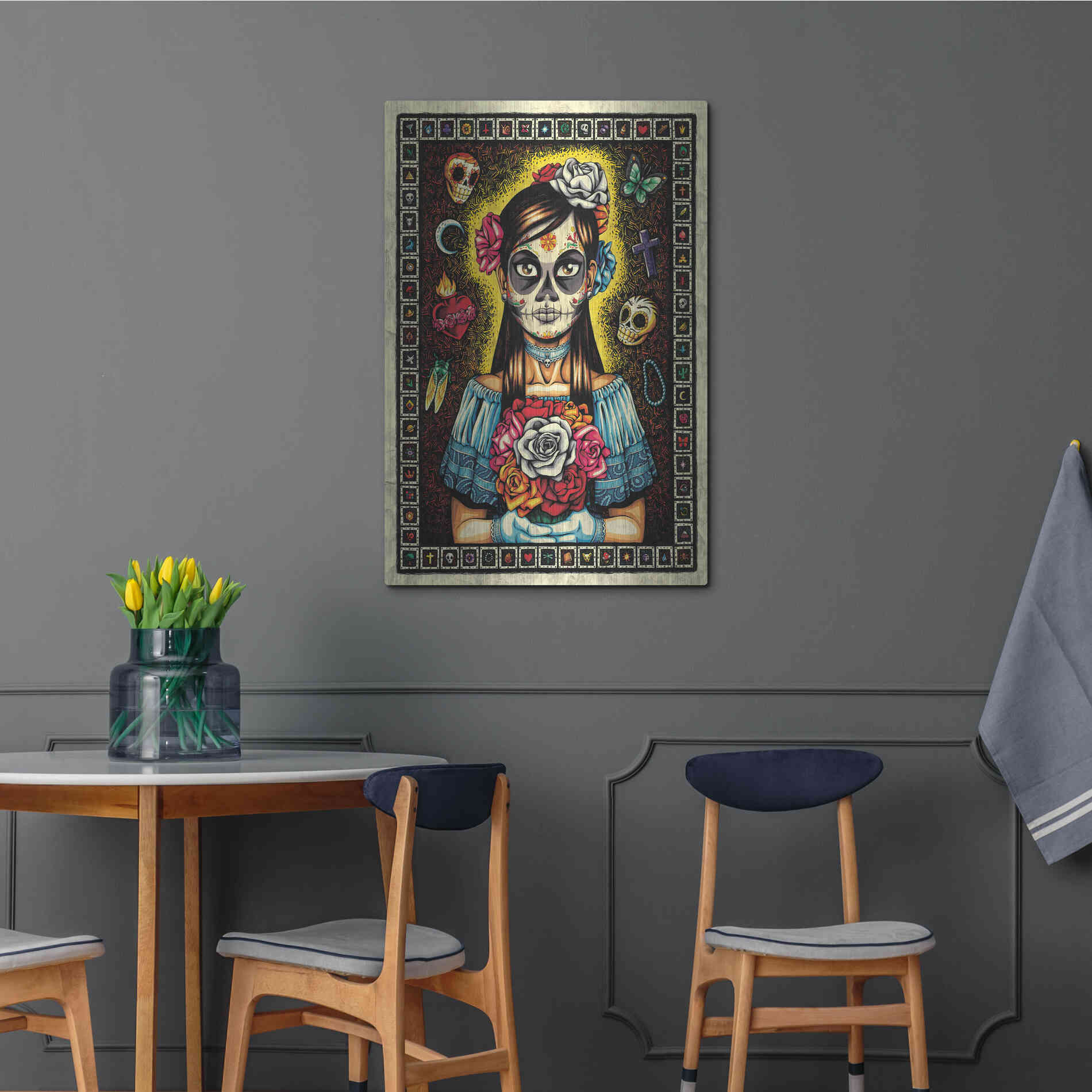 Luxe Metal Art 'Muerta' by Nicholas Ivins,24x36