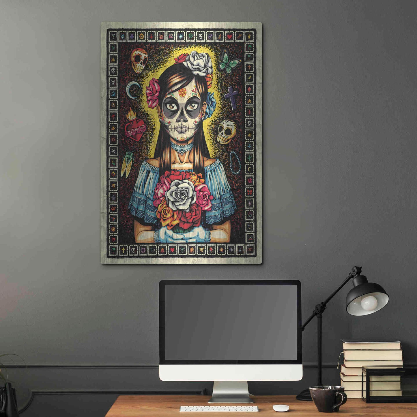 Luxe Metal Art 'Muerta' by Nicholas Ivins,24x36