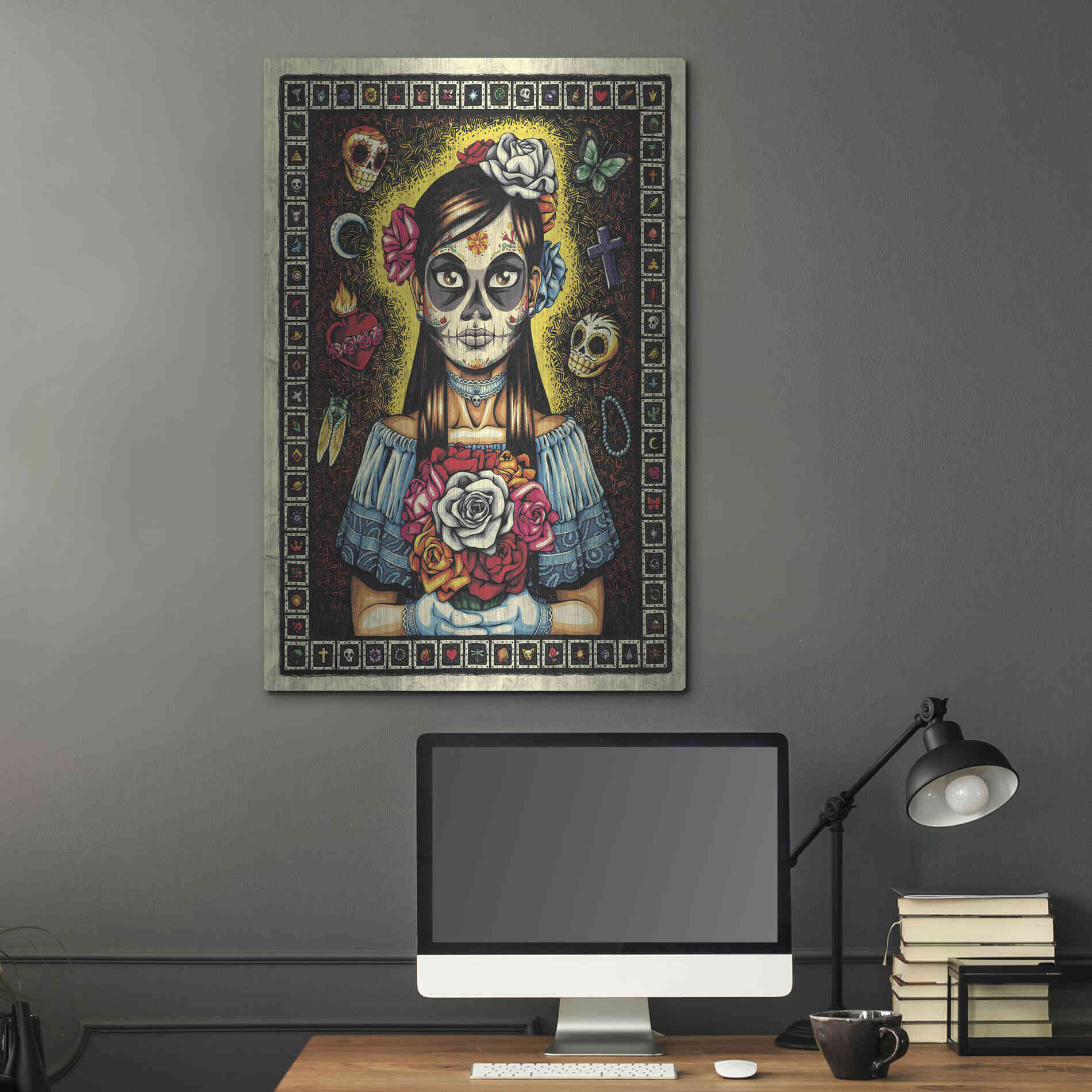 Luxe Metal Art 'Muerta' by Nicholas Ivins,24x36