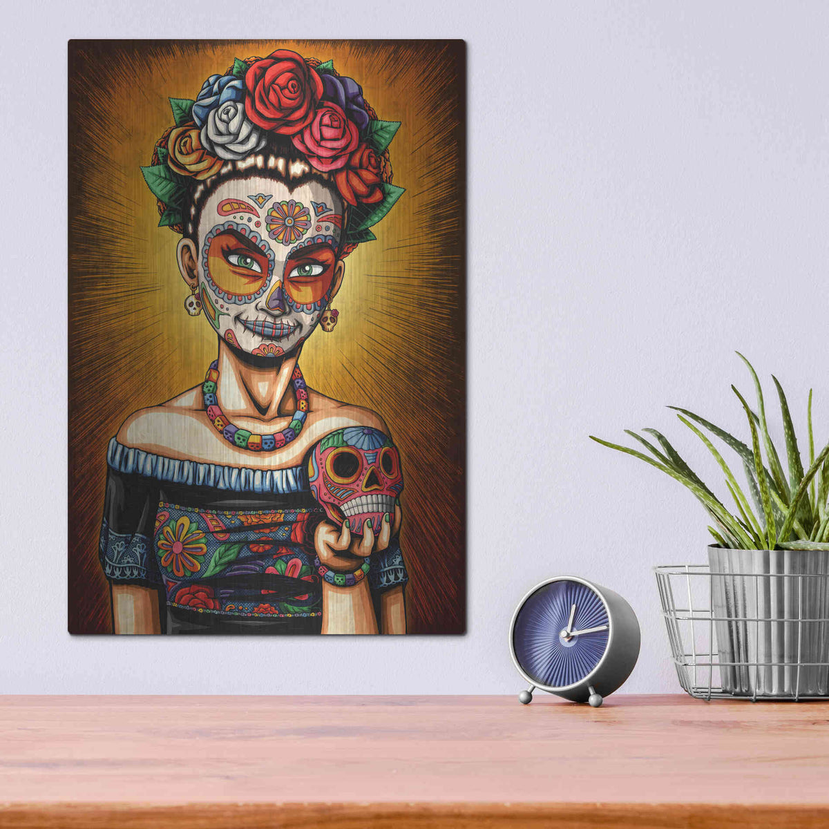 Luxe Metal Art 'Rita' by Nicholas Ivins,12x16