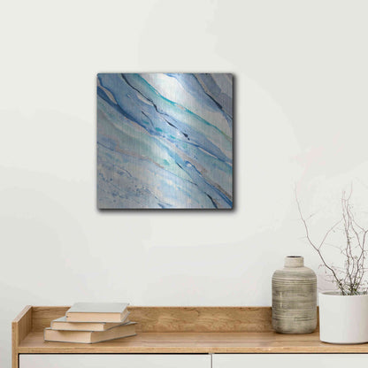 Luxe Metal Art 'Silver Spring I' by Albena Hristova, Metal Wall Art,12x12