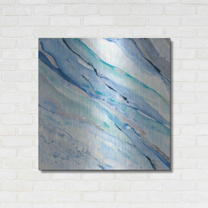 Luxe Metal Art 'Silver Spring I' by Albena Hristova, Metal Wall Art,36x36