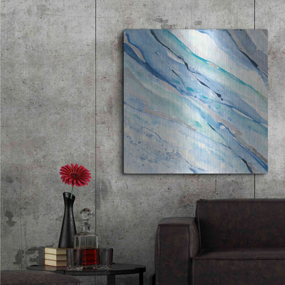 Luxe Metal Art 'Silver Spring I' by Albena Hristova, Metal Wall Art,36x36